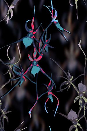 大牌时尚花卉印花华亿平台图片