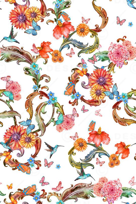 欧式花卉印花华亿平台图片