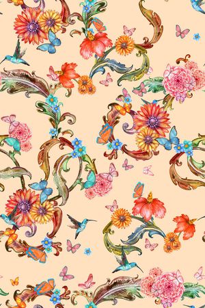 欧式花卉印花华亿平台图片