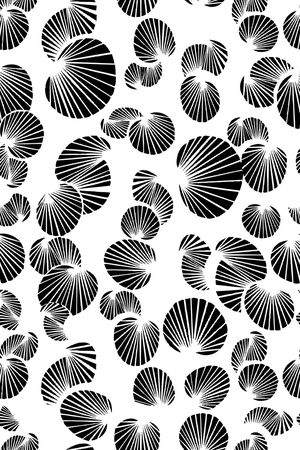 几何、荷叶、黑白印花华亿平台图片