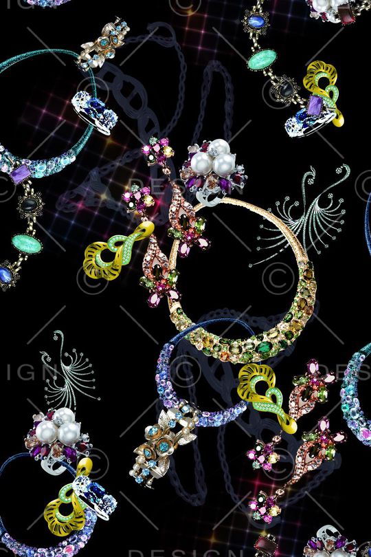 复古珠宝印花华亿平台图片