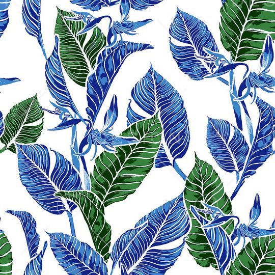 天堂鸟花印花华亿平台图片