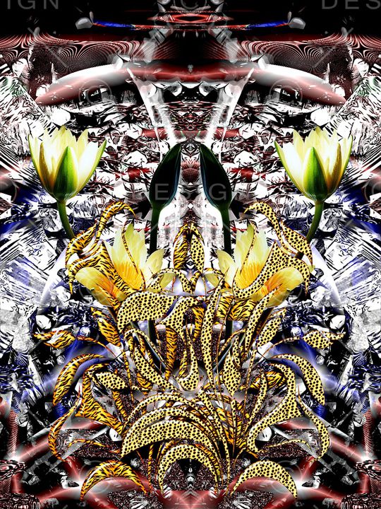 时尚金属未来科技感数码印花印花华亿平台图片