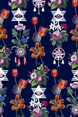 花卉印花华亿平台图片