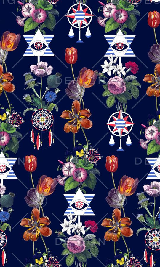 花卉印花华亿平台图片