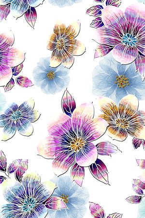 花卉印花华亿平台图片