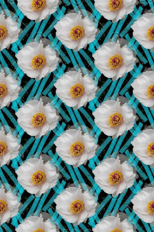 组合花卉印花华亿平台图片