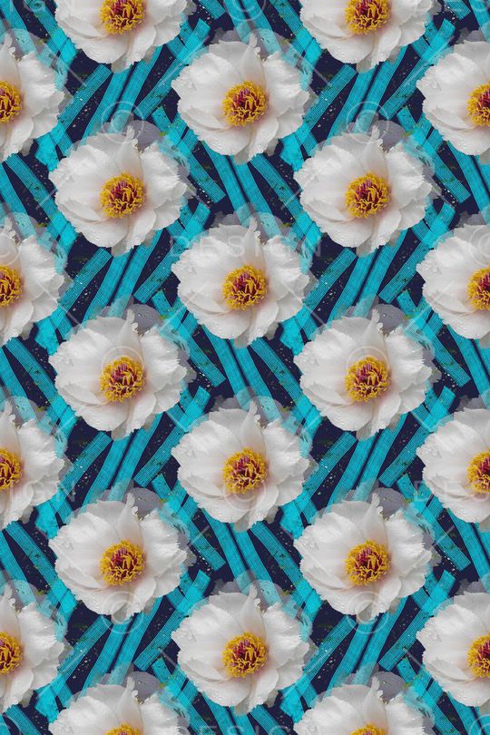 组合花卉印花华亿平台图片