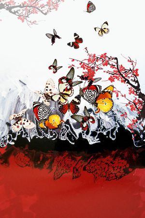 梅花印花华亿平台图片