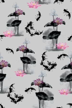 花卉印花华亿平台图片