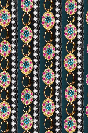 欧美珠宝风格印花华亿平台图片