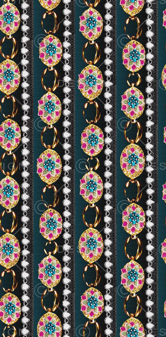 欧美珠宝风格印花华亿平台图片