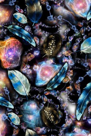 羽毛印花华亿平台图片