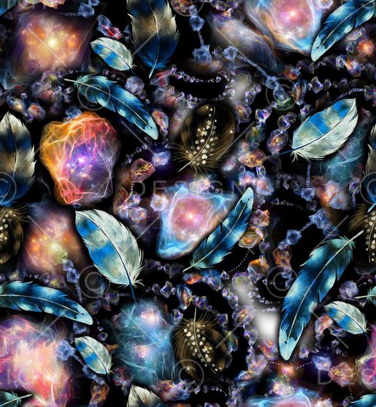 羽毛印花华亿平台图片