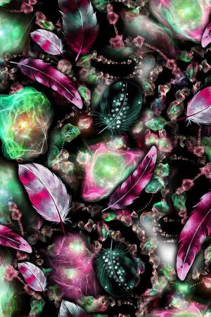 羽毛印花华亿平台图片