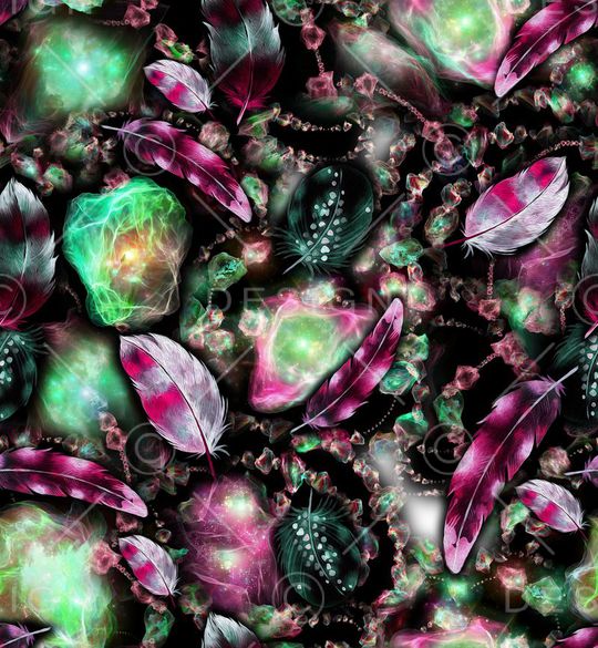 羽毛印花华亿平台图片