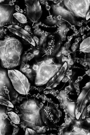 羽毛印花华亿平台图片