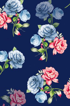 手绘喷绘花印花华亿平台图片