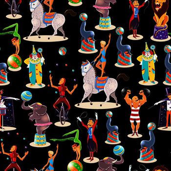 687023-马戏团动人物表演黑