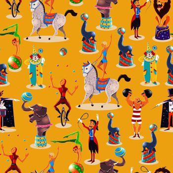 687024-马戏团动人物表演黄