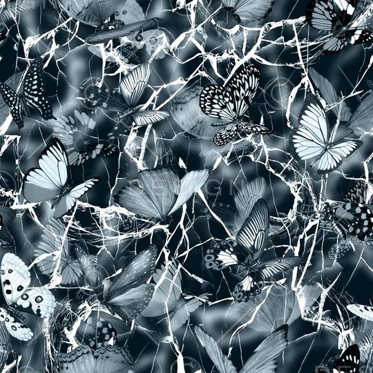 蝴蝶印花华亿平台图片