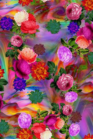 玫瑰印花华亿平台图片