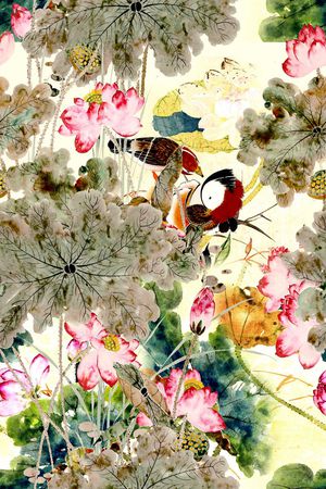 中国风印花华亿平台图片