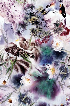 水彩印花华亿平台图片