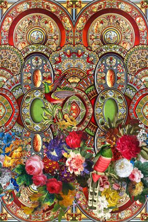 花卉印花华亿平台图片