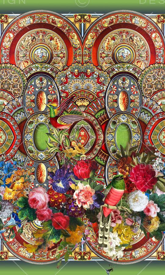 花卉印花华亿平台图片