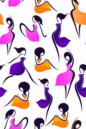 女人笔刷印花华亿平台图片