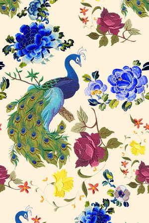 名宿手工刺绣印花华亿平台图片