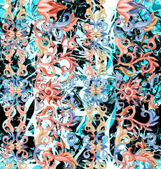 水彩印花华亿平台图片