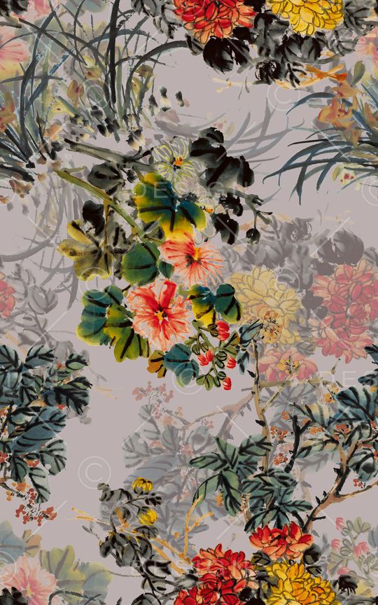 中国风印花华亿平台图片