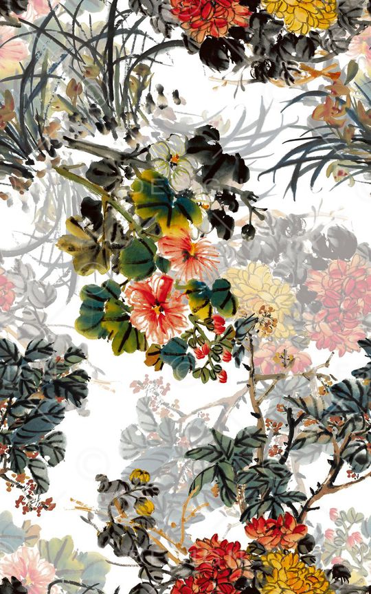 中国风印花华亿平台图片