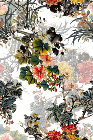 中国风印花华亿平台图片