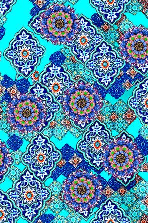 几何花纹印花华亿平台图片