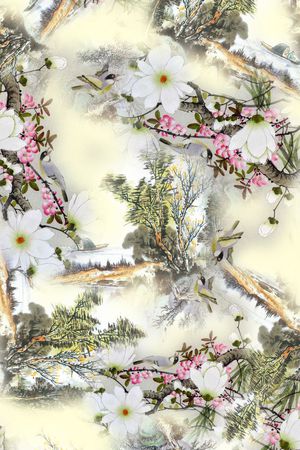 中国风印花华亿平台图片