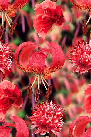 时尚潮流女装花卉数码印花印花华亿平台图片