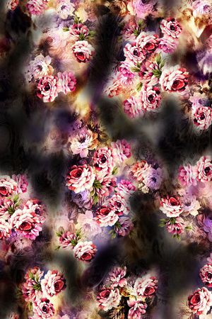 水墨画印花华亿平台图片