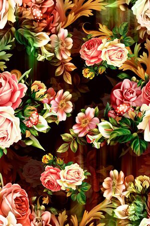 田园风印花华亿平台图片