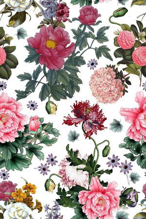 牡丹印花华亿平台图片