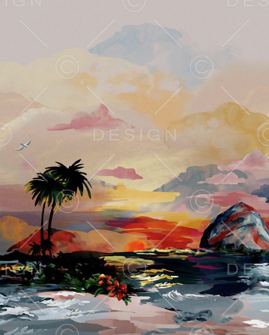 天堂鸟花印花华亿平台图片