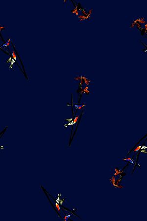 花鸟男装衬衫满版印花印花华亿平台图片