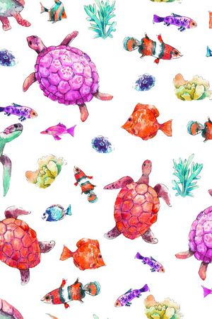 热带鱼印花华亿平台图片