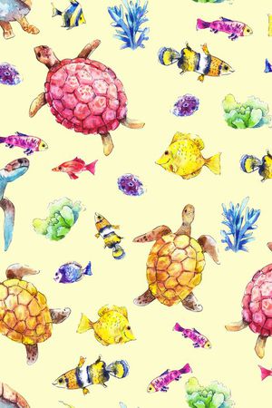 热带鱼印花华亿平台图片