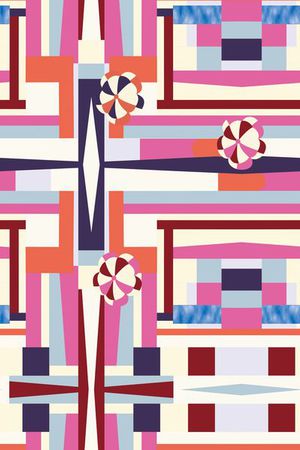 几何印花华亿平台图片