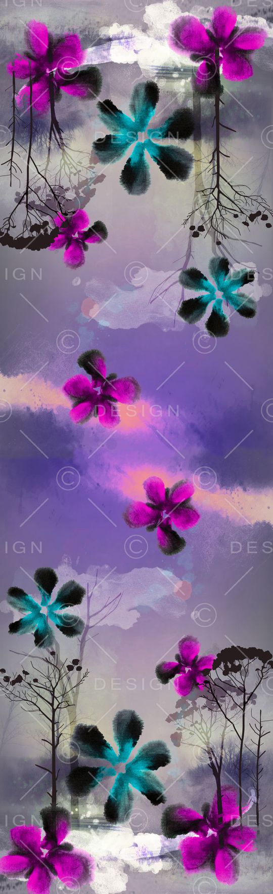 围巾印花华亿平台图片