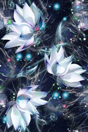 面料花星空印花华亿平台图片