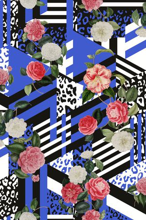 花卉印花华亿平台图片